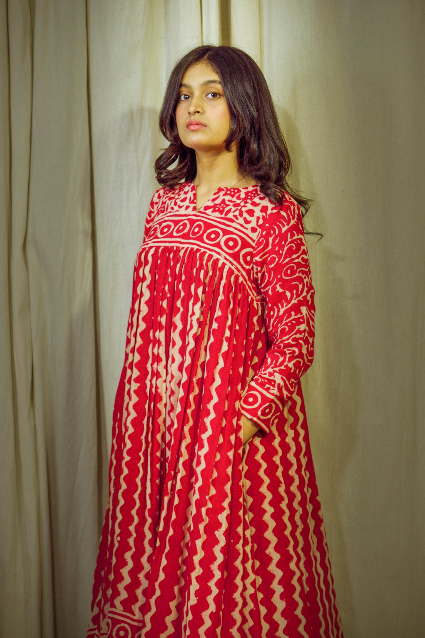 Tamarasya – Block-Printed Linen Ensemble