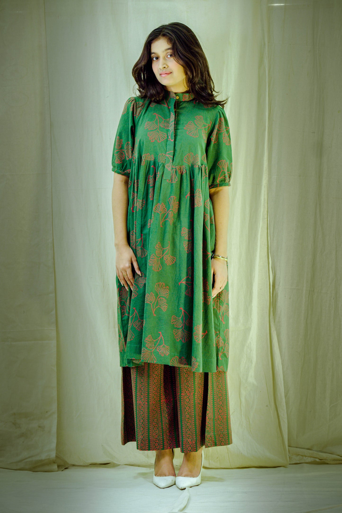 Earthen Bloom – Kachhi Cotton Pant Kurta Set