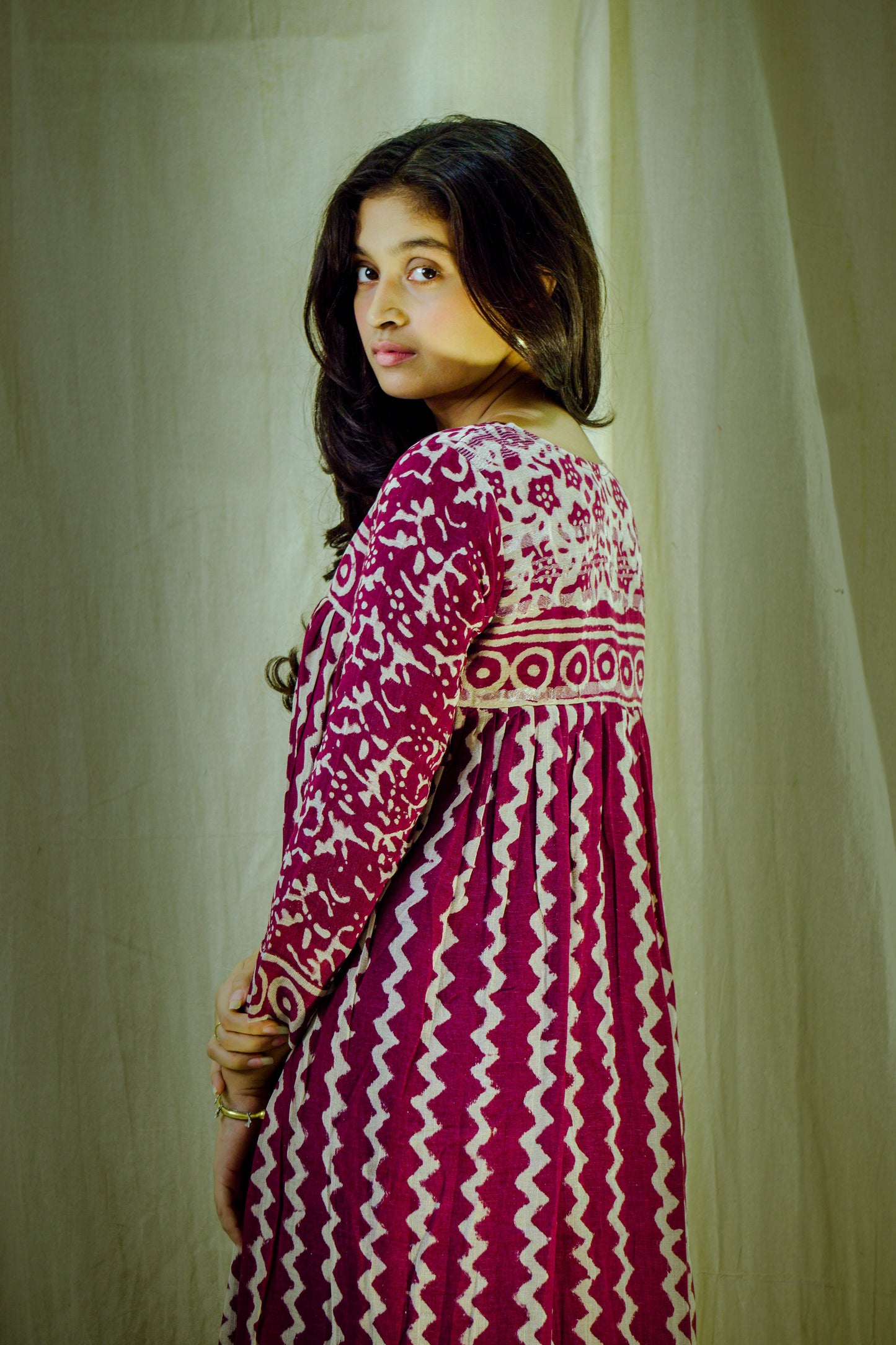 Wine Reverie – Block Printed Pant Kurta Set