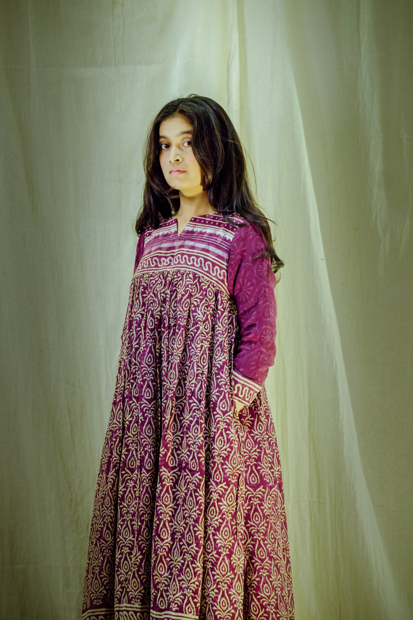Amethyst Muse – Block Printed Pant Kurta Set