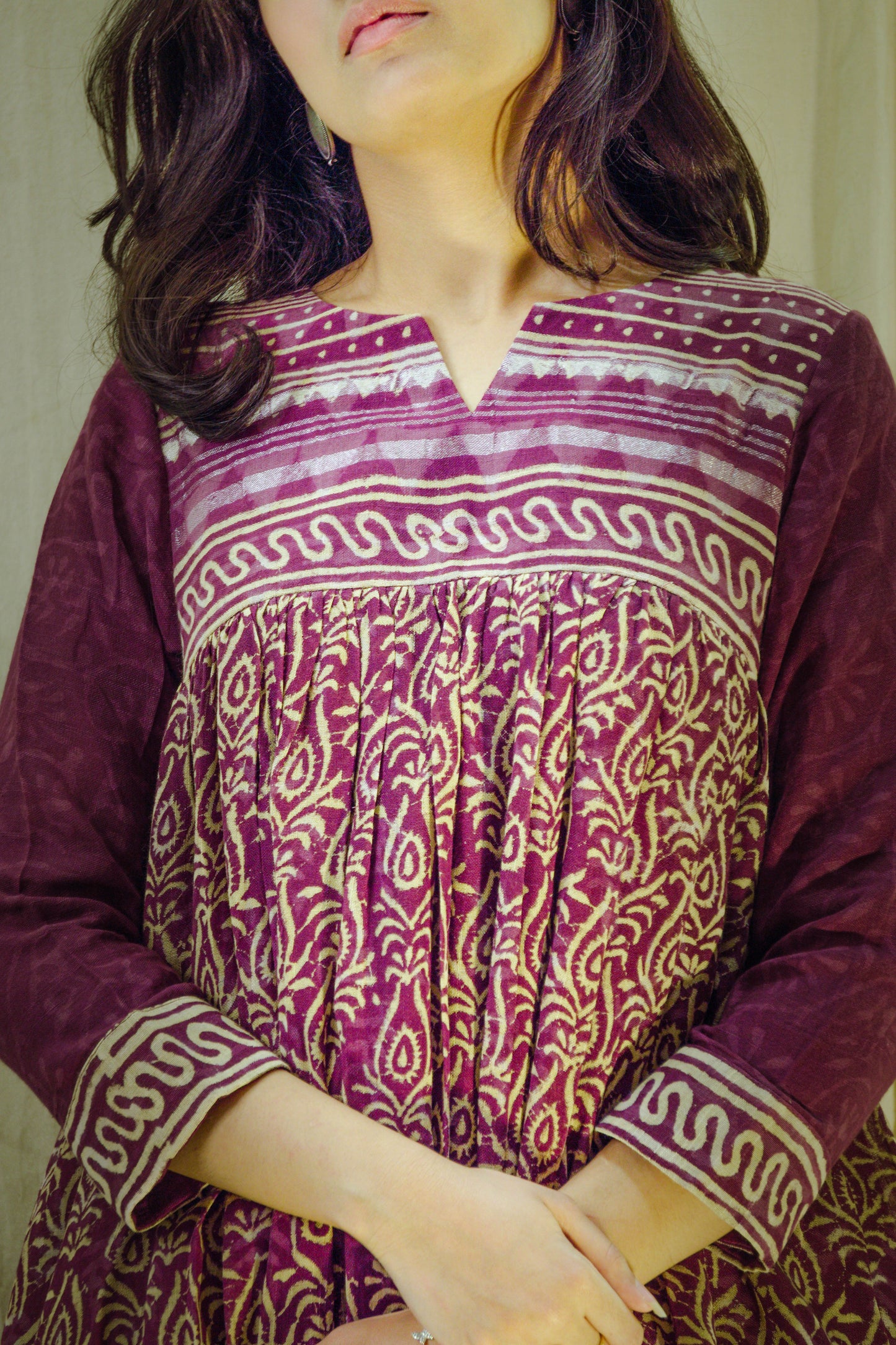 Amethyst Muse – Block Printed Pant Kurta Set