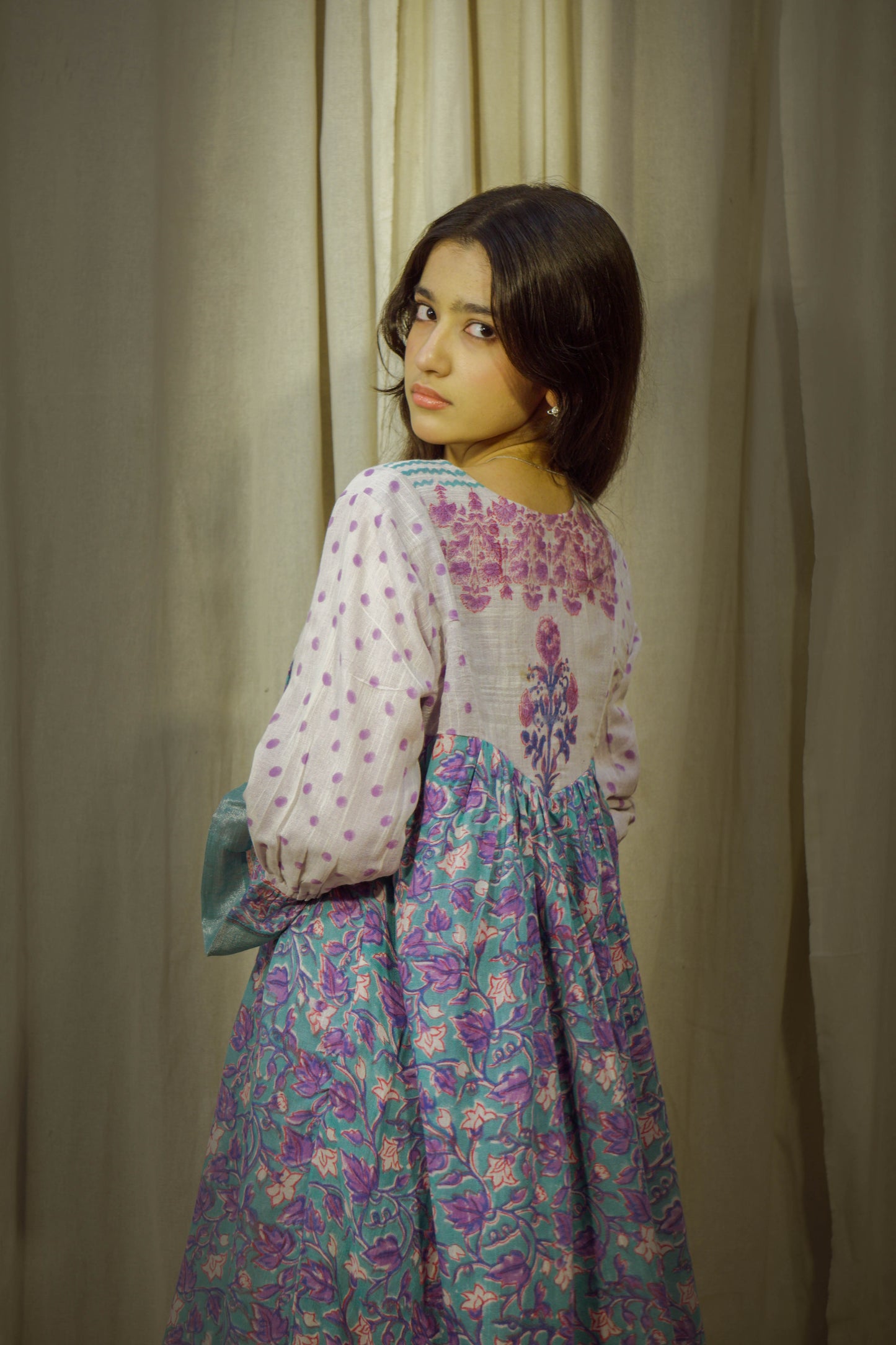 Seabloom – Handblock Linen Kurta Pant Set