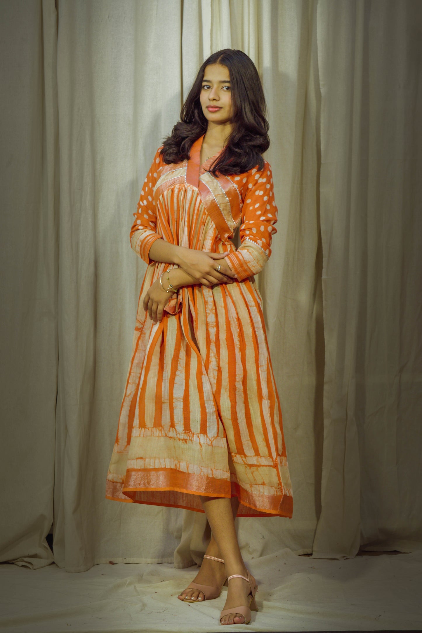 Sunkissed Harmony – Handblock Printed Linen Kurti