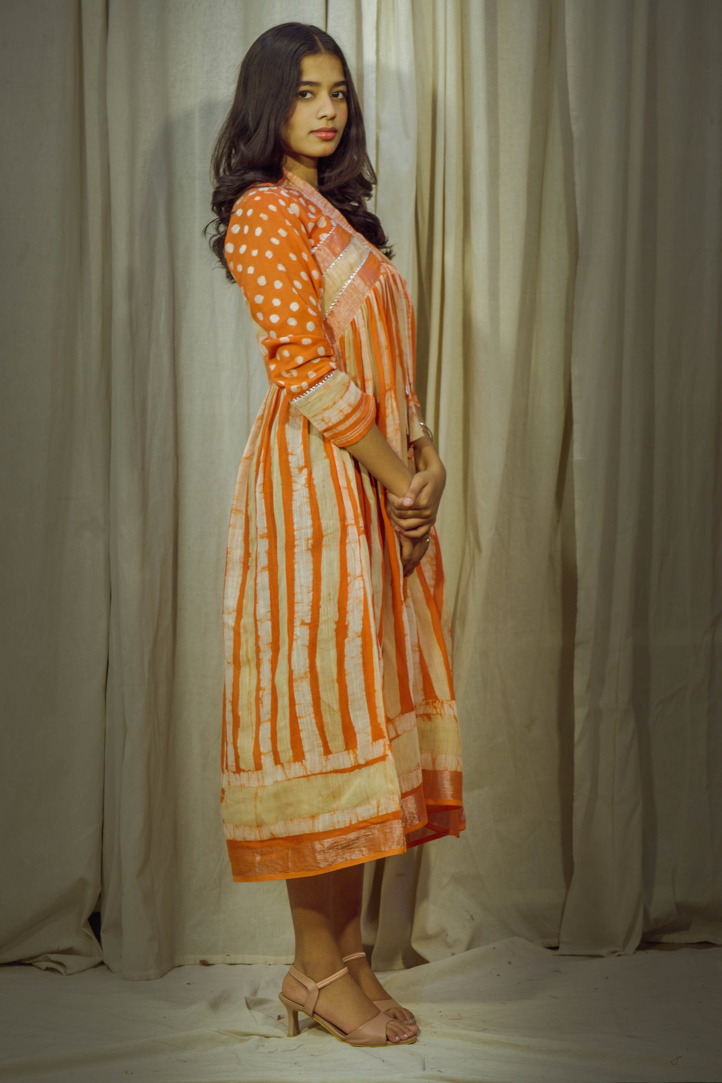 Sunkissed Harmony – Handblock Printed Linen Kurti