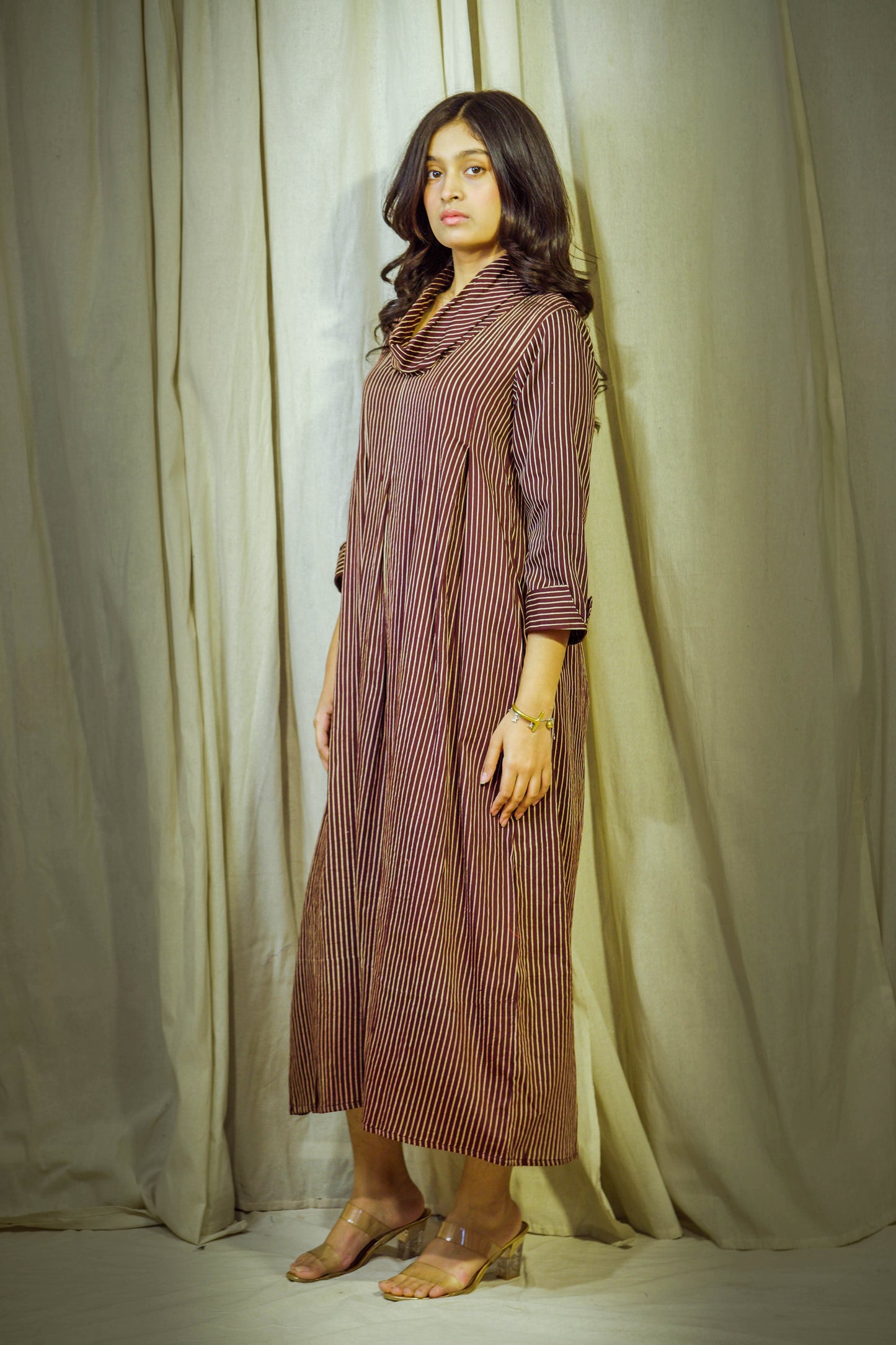 Iraaz Cocoa – Modal Polo Tunic with Lining & Pockets