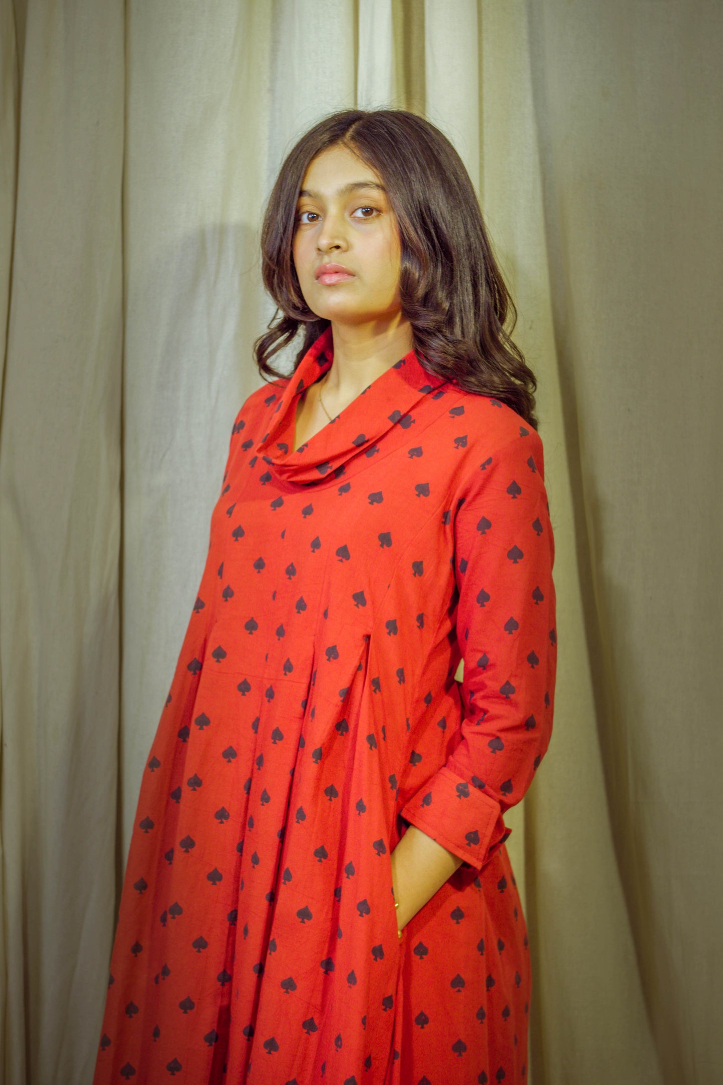 Laalya – Soliater Block-Printed Cotton Polo Tunic