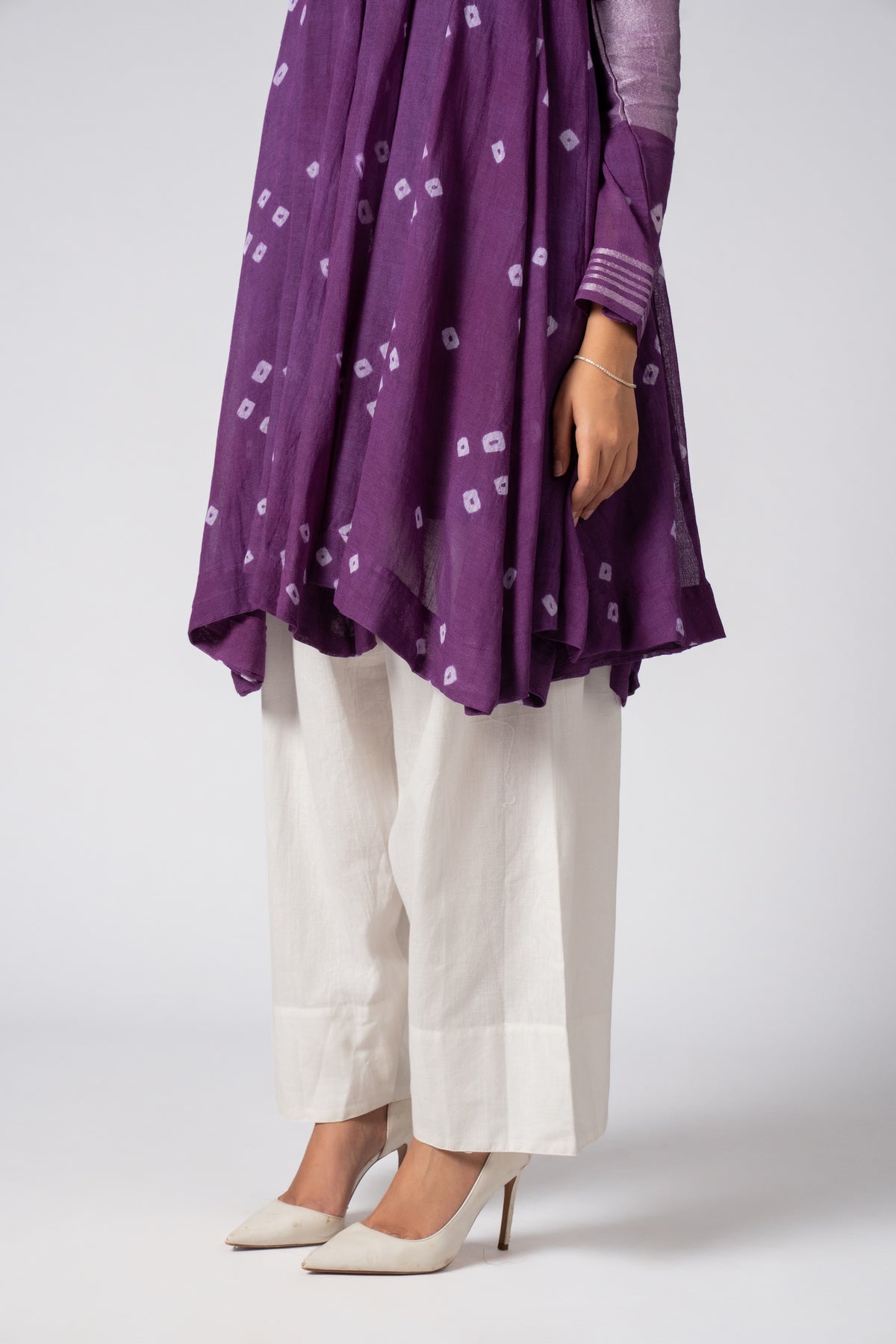 Cream Ivory Cotton Farshi Pants