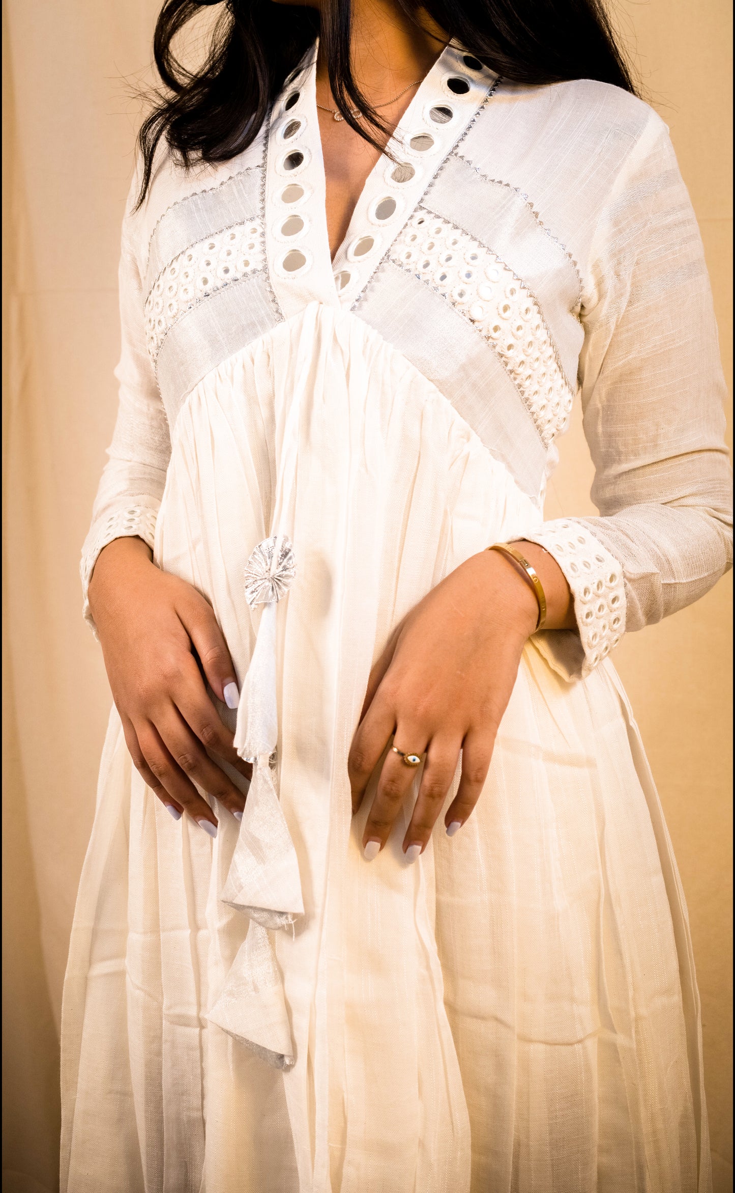 Snow White Mirror Work Dress