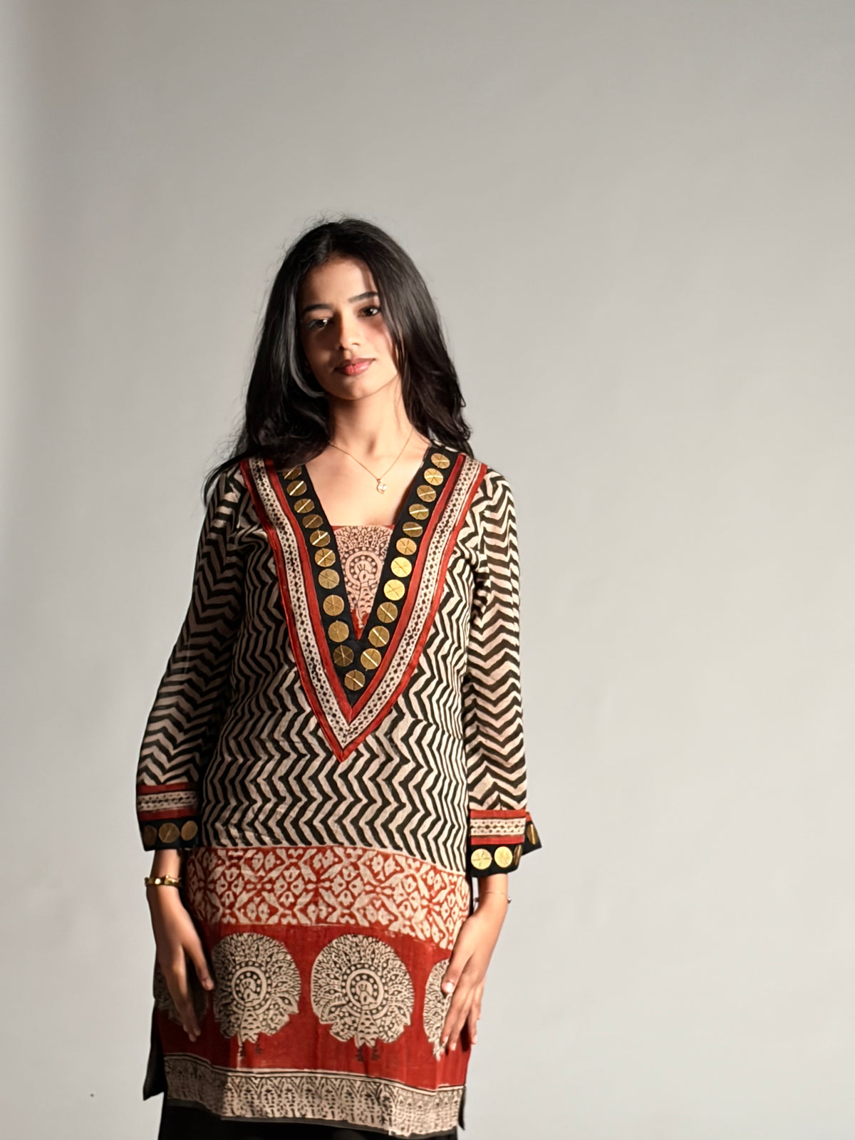 Zohra — Handblock Printed Linen Kurta