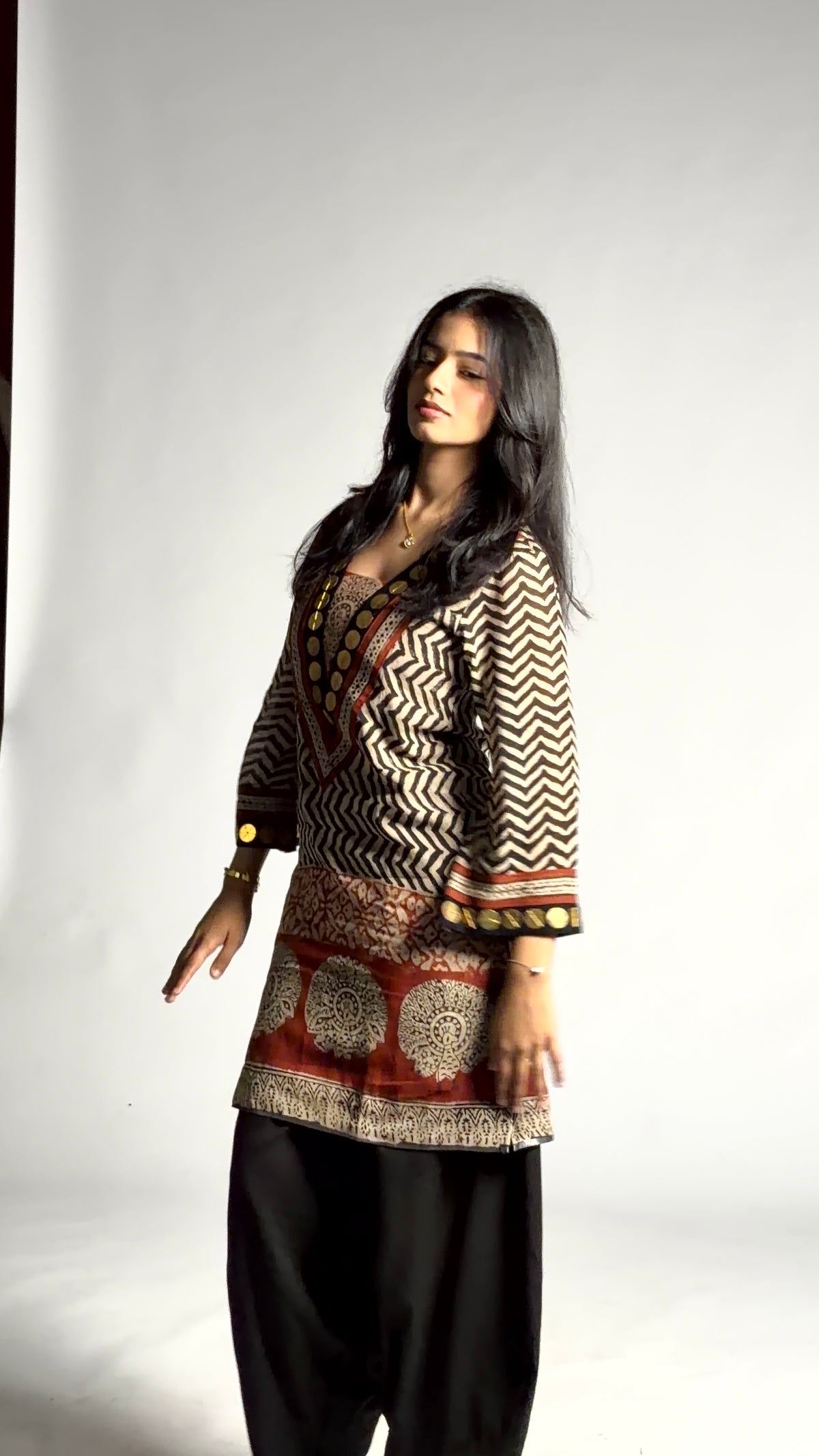 Zohra — Handblock Printed Linen Kurta
