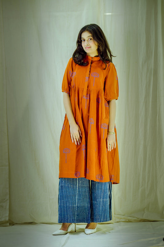 Indigo Ember – Kachhi Cotton Pant Kurta Set