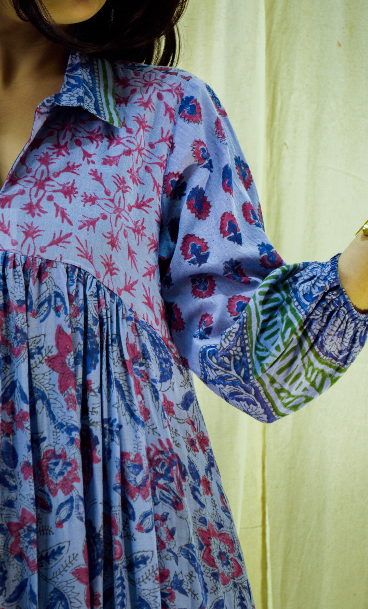 Rustic Sonata – Mull Cotton Pleated Dress