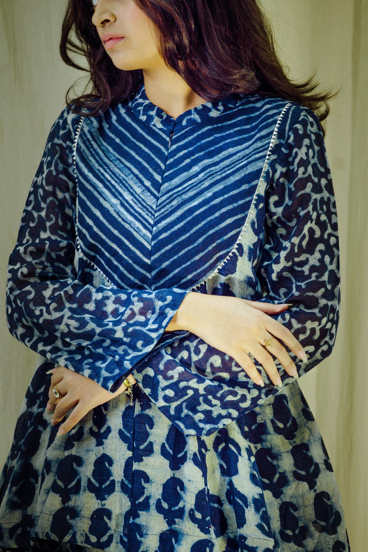 Mango Serenade – Pure Linen Bell-Sleeve Top & Palazzo Set