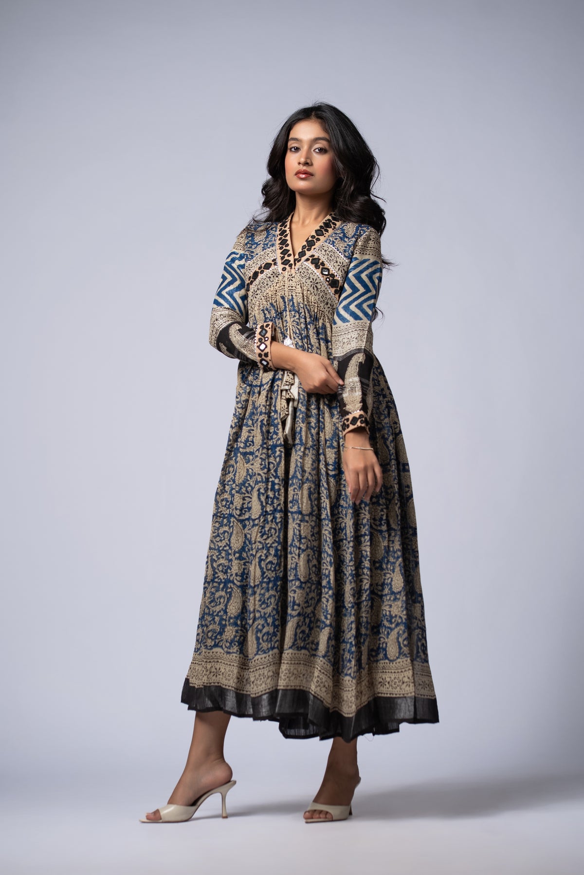 Neelkaar Sheesh Mirror Work Dress