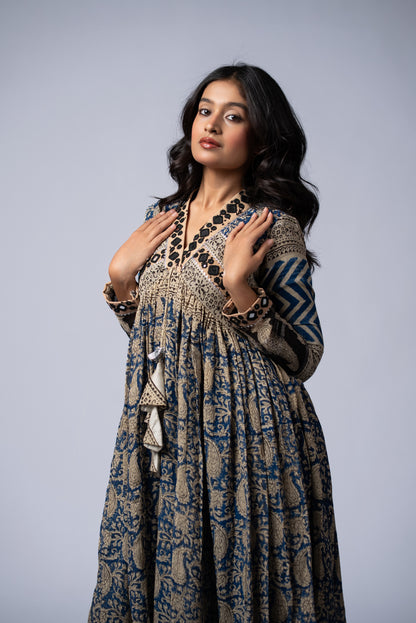Neelkaar Sheesh Mirror Work Dress