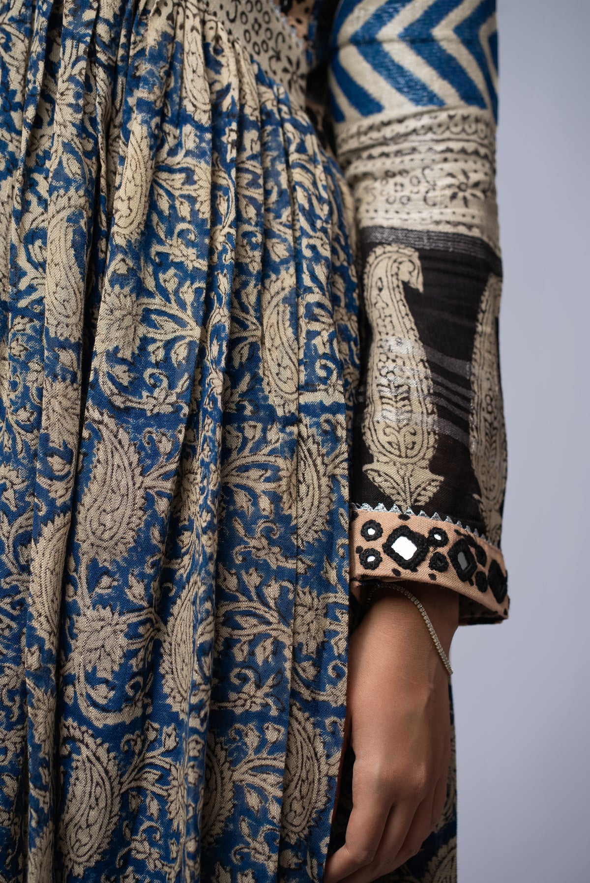 Neelkaar Sheesh Mirror Work Dress