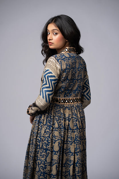 Neelkaar Sheesh Mirror Work Dress