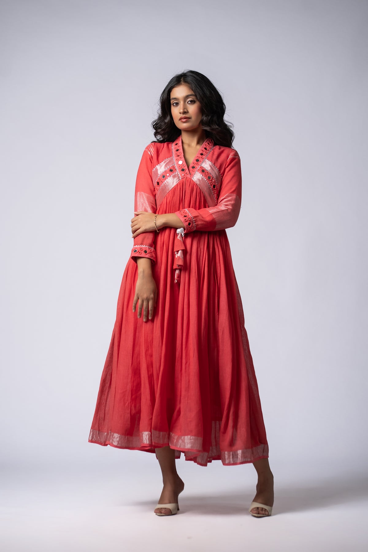 Gulabi Sheesh Signature Mirror Work Dress
