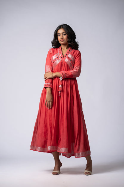 Gulabi Sheesh Signature Mirror Work Dress