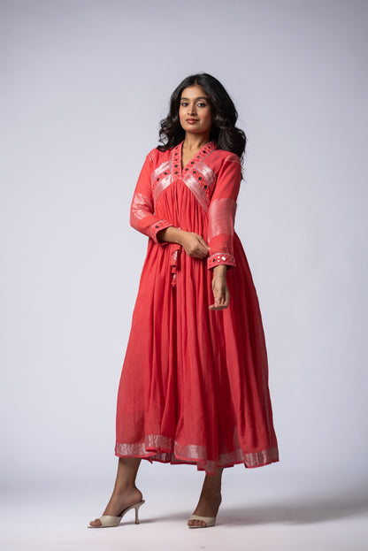 Gulabi Sheesh Signature Mirror Work Dress