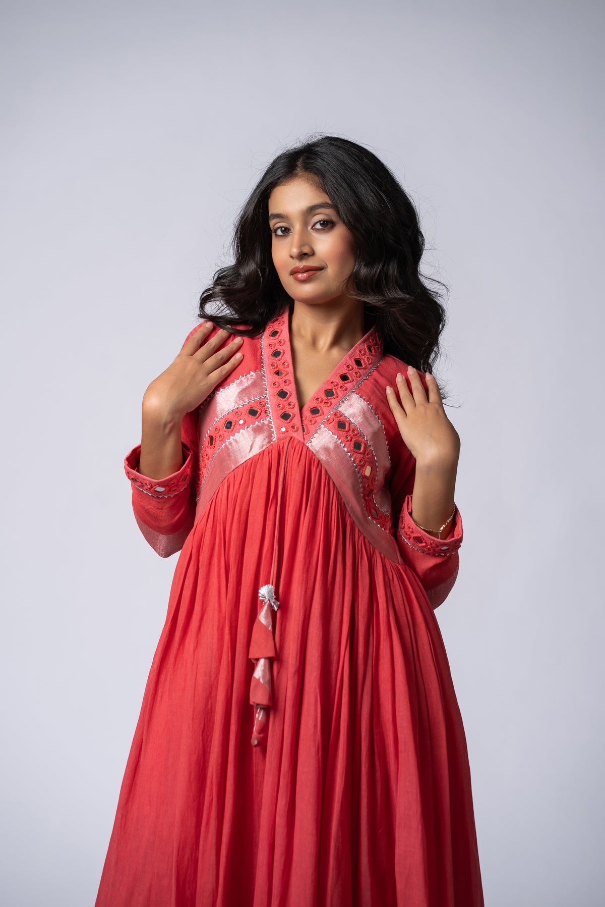 Gulabi Sheesh Signature Mirror Work Dress