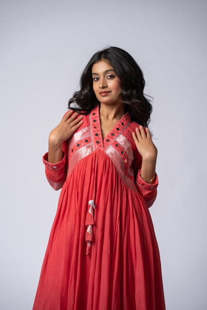 Gulabi Sheesh Signature Mirror Work Dress