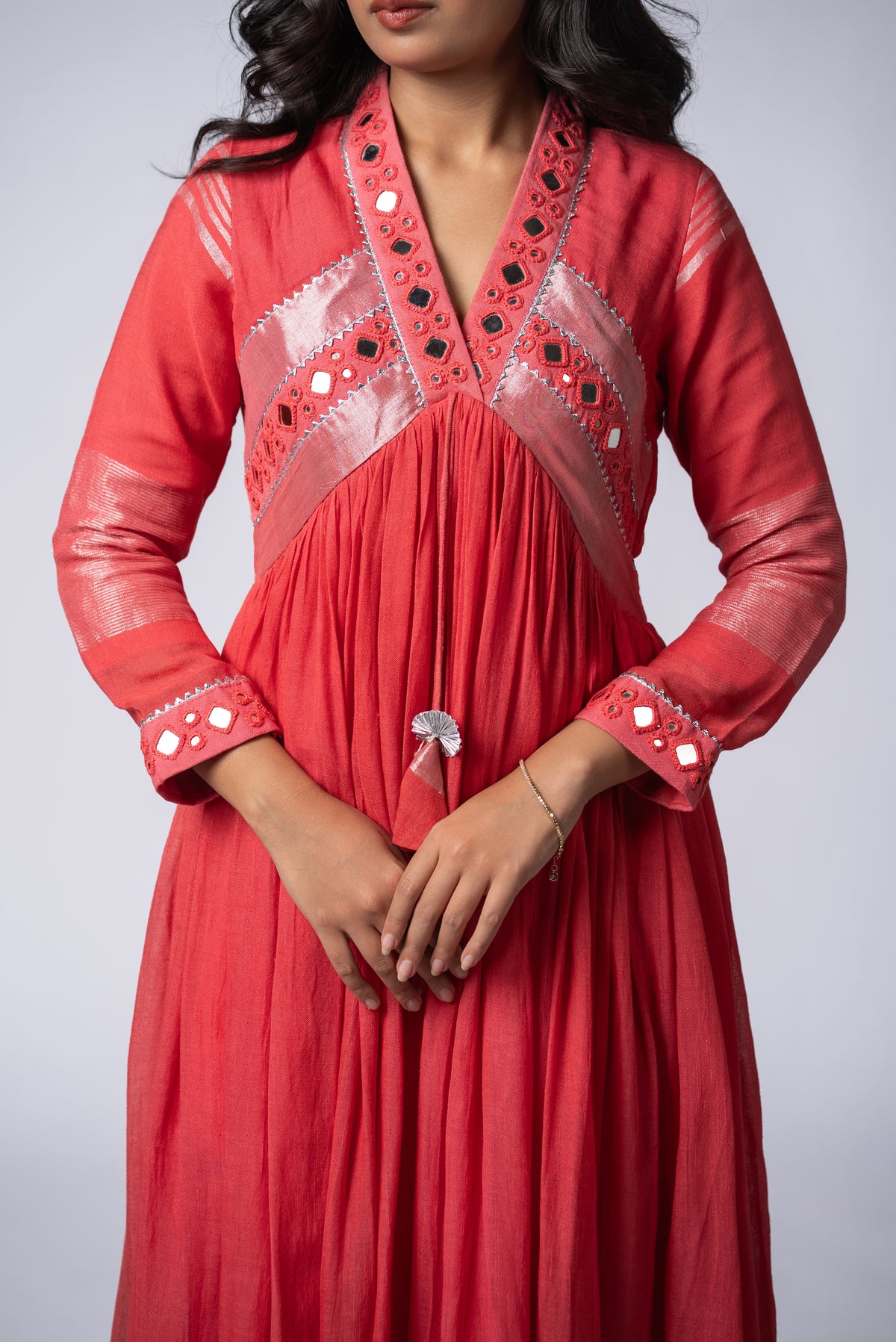 Gulabi Sheesh Signature Mirror Work Dress
