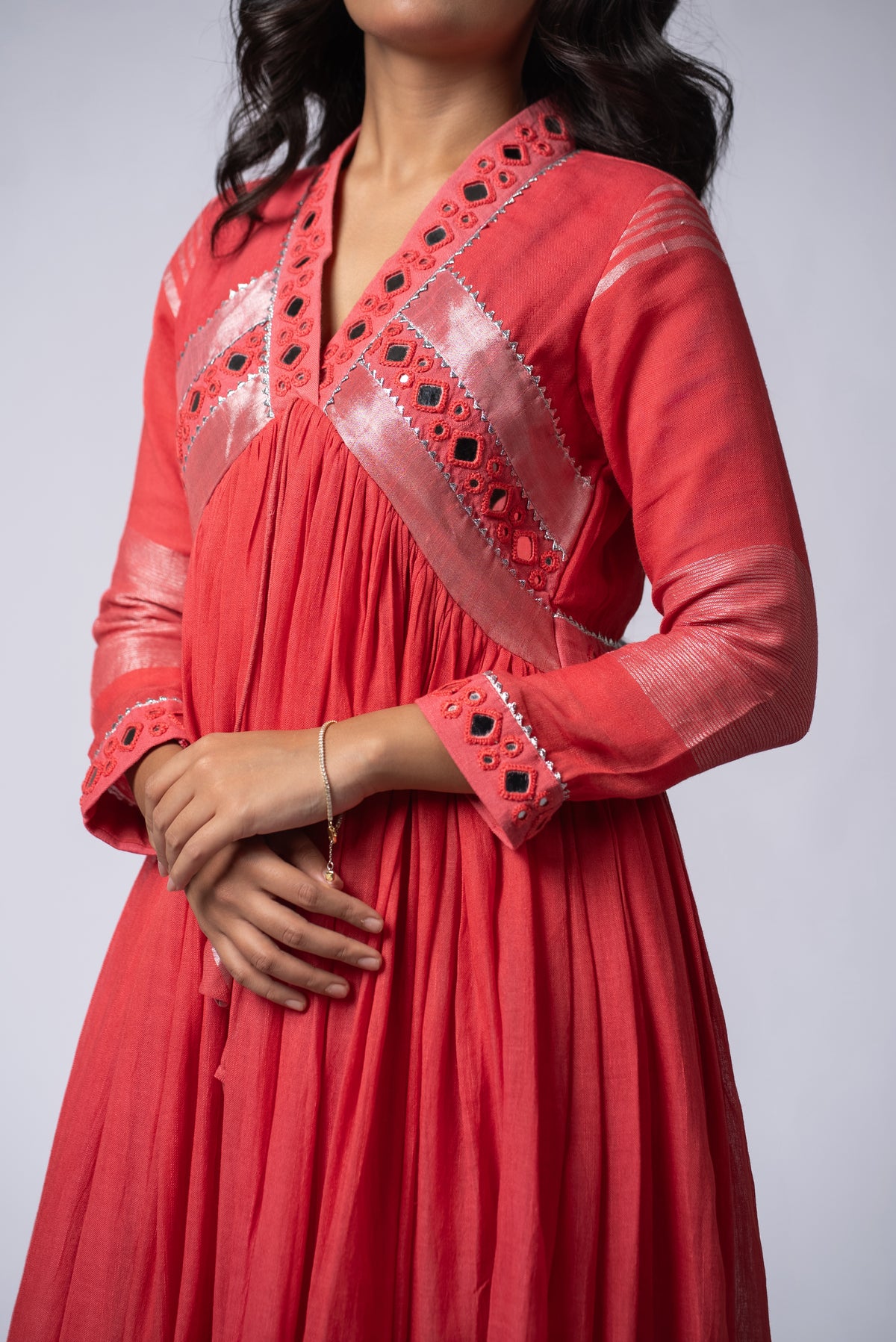 Gulabi Sheesh Signature Mirror Work Dress