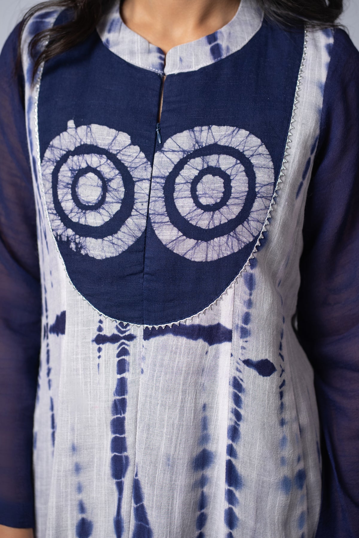 Neelrekh Shibori Kali Co-ord Set