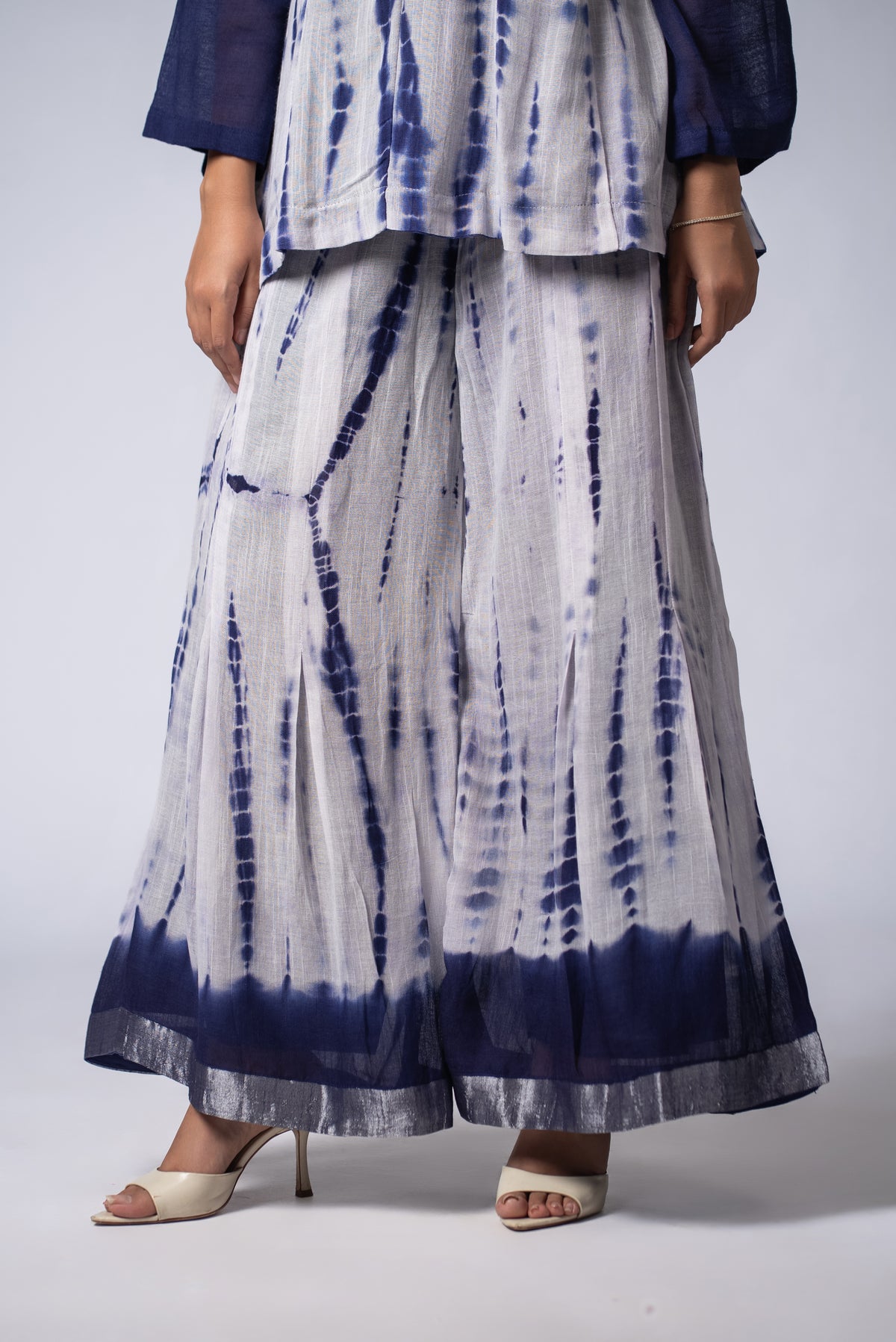 Neelrekh Shibori Kali Co-ord Set