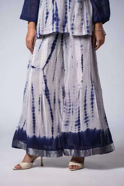 Neelrekh Shibori Kali Co-ord Set