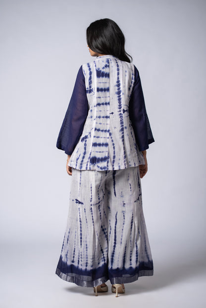 Neelrekh Shibori Kali Co-ord Set