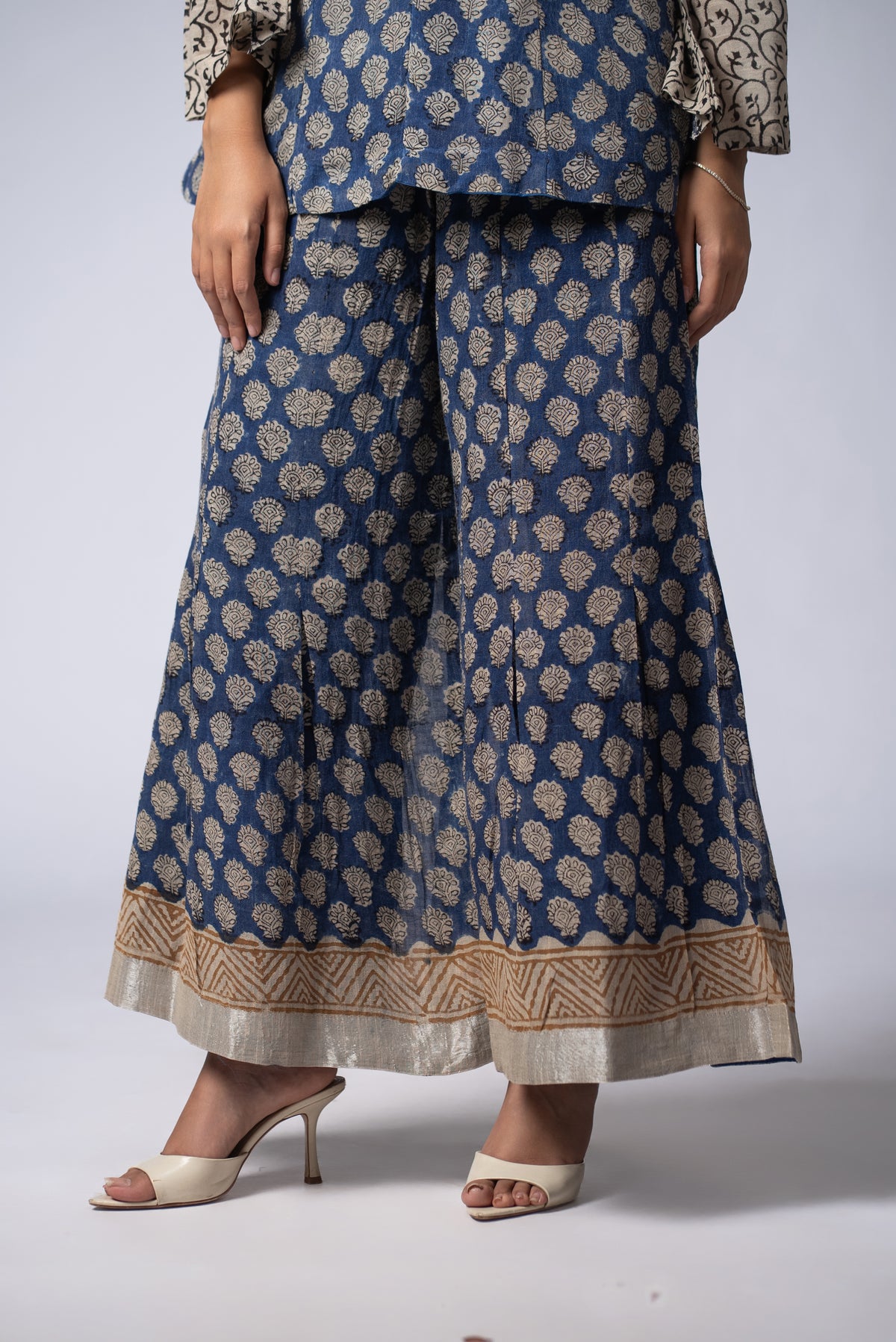 Neelbaft Ajrakh Kali Co-ord Set