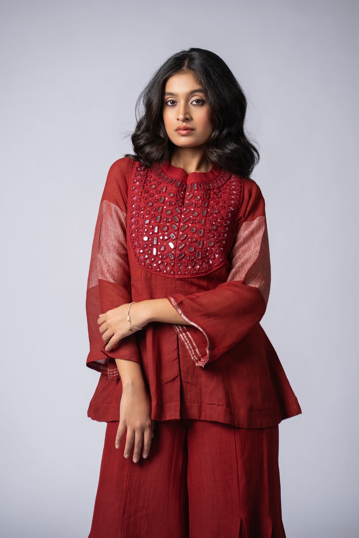 Lohita Sheesh Kali Co-ord Set