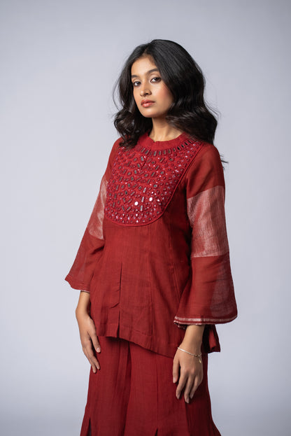 Lohita Sheesh Kali Co-ord Set