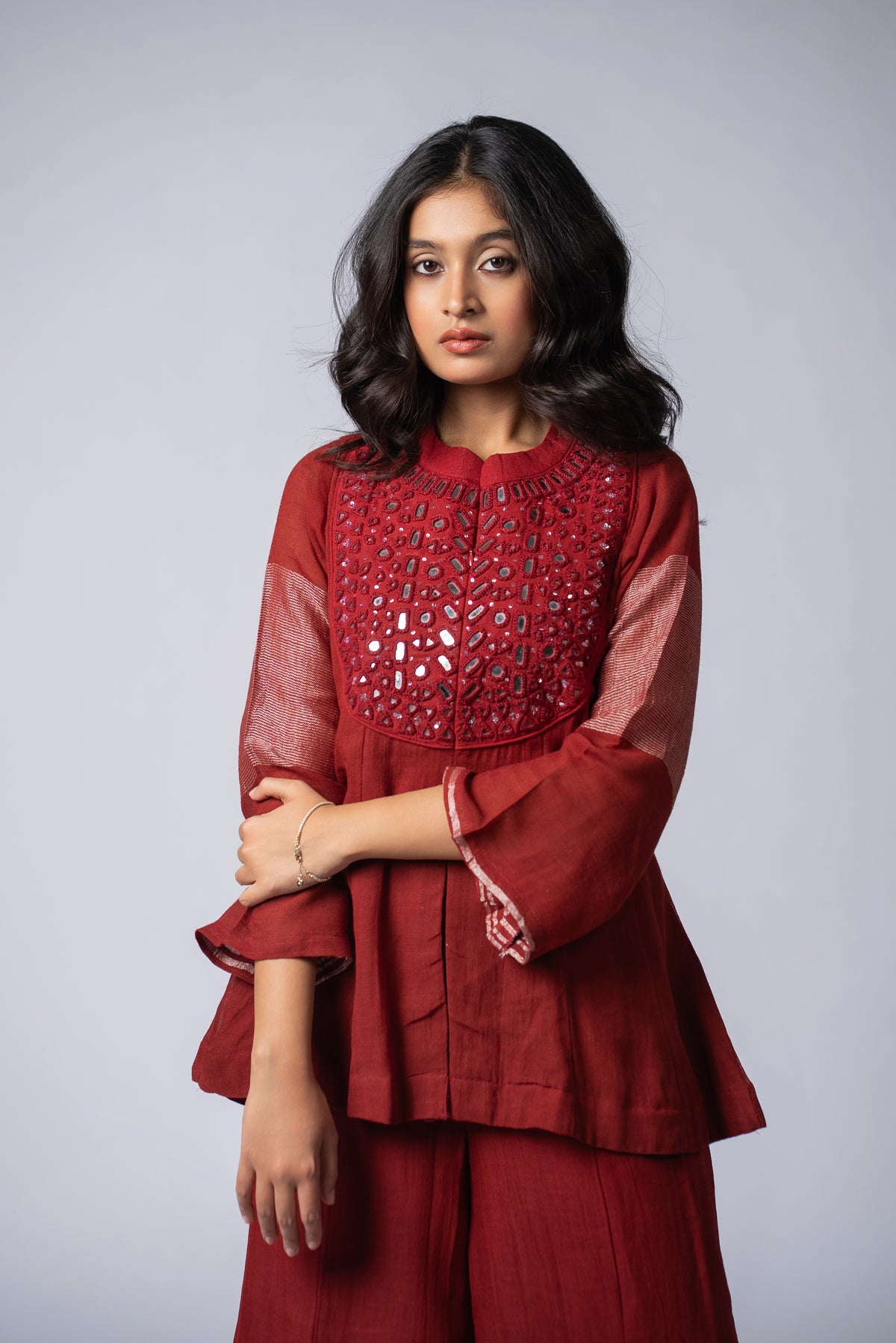 Lohita Sheesh Kali Co-ord Set