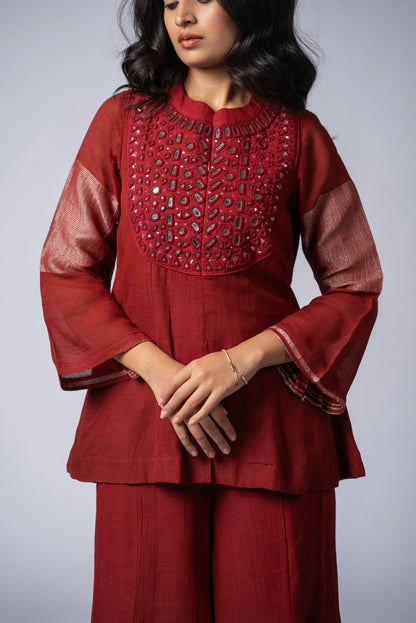Lohita Sheesh Kali Co-ord Set
