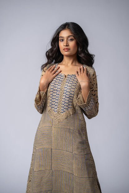 Mehrunnisa Girah Beige Pant Kurta Set