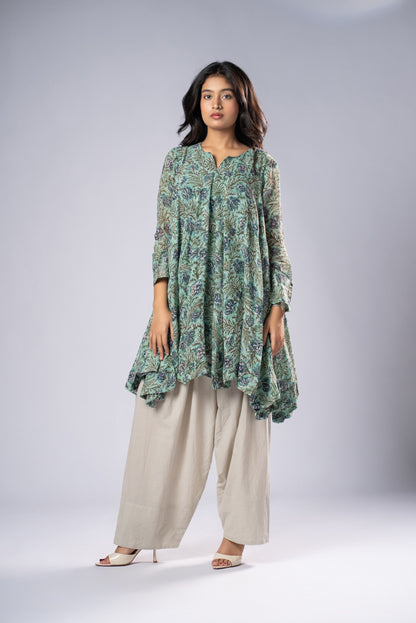 Harini Linen Flare Kurta