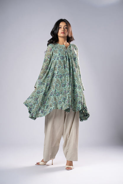 Harini Linen Flare Kurta