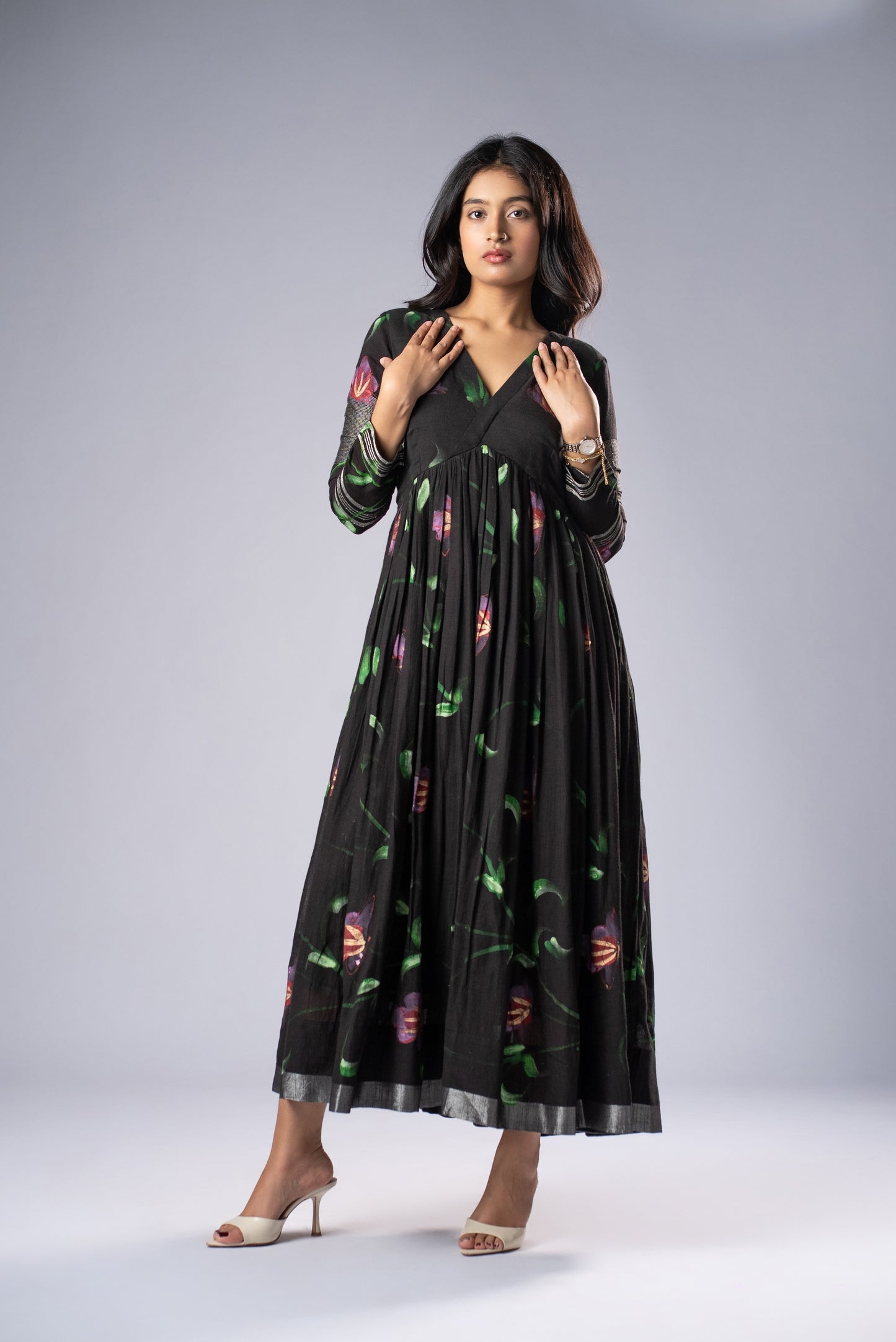 Mallika Shyama Hand-Painted Dress