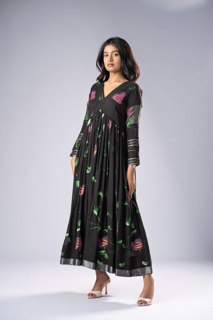 Mallika Shyama Hand-Painted Dress