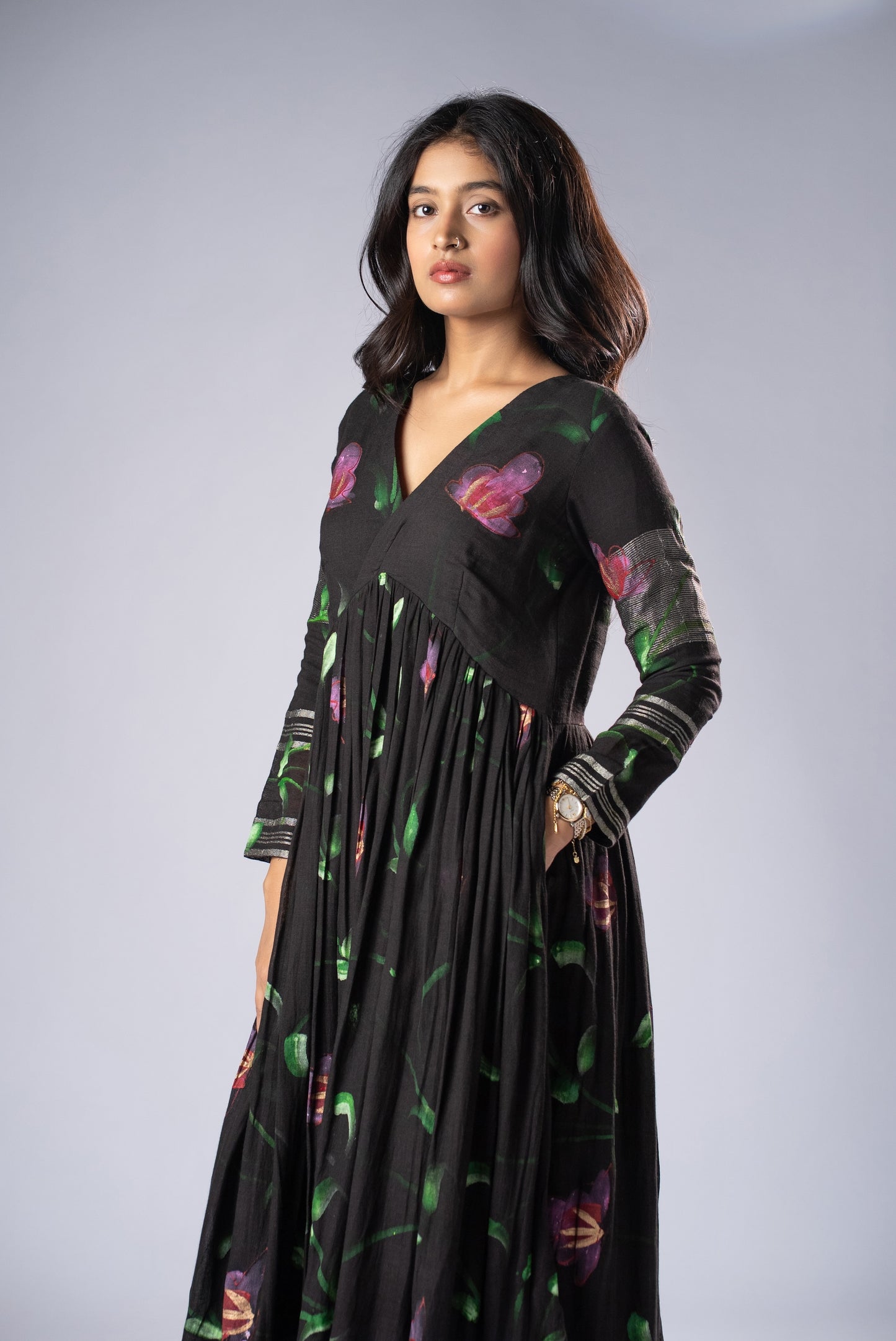 Mallika Shyama Hand-Painted Dress