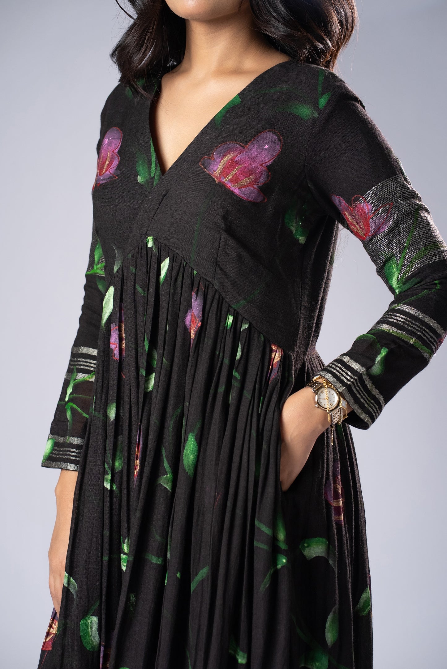 Mallika Shyama Hand-Painted Dress