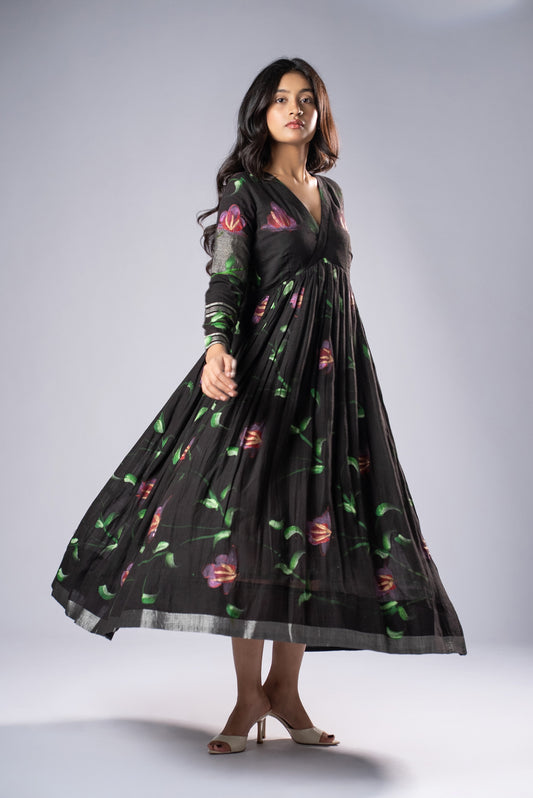 Mallika Shyama Hand-Painted Dress