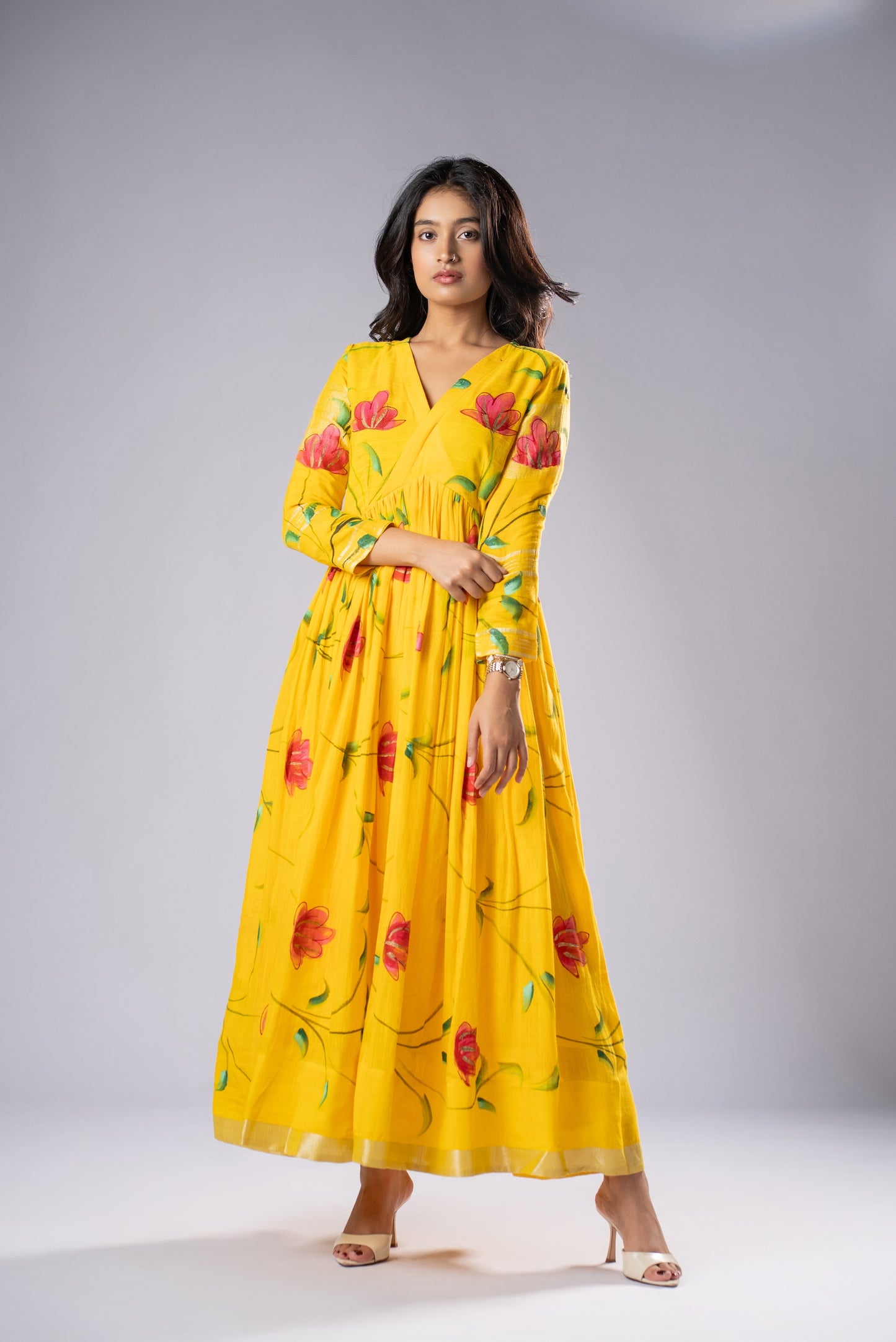 Mallika Peetambari Hand-Painted Dress