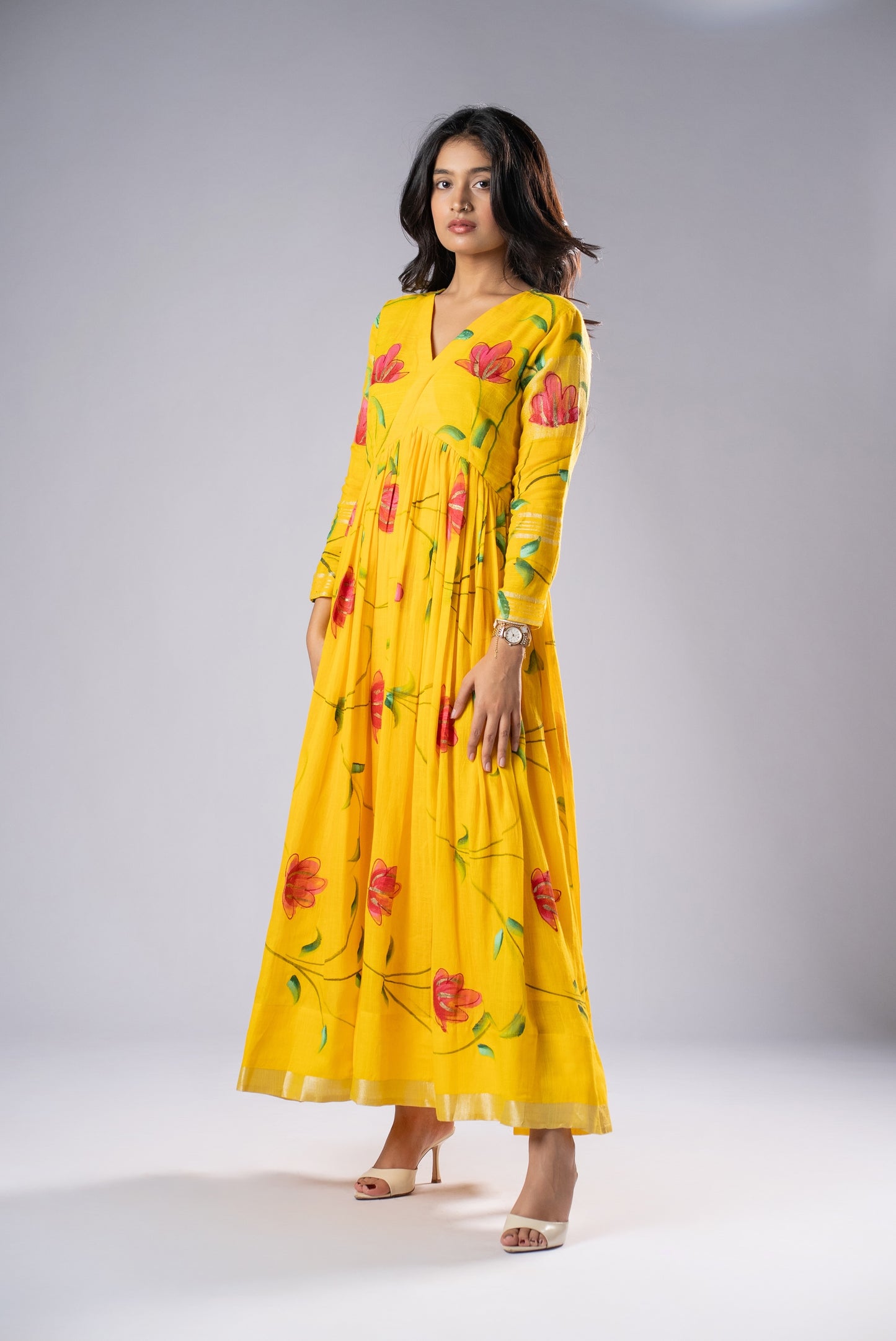 Mallika Peetambari Hand-Painted Dress