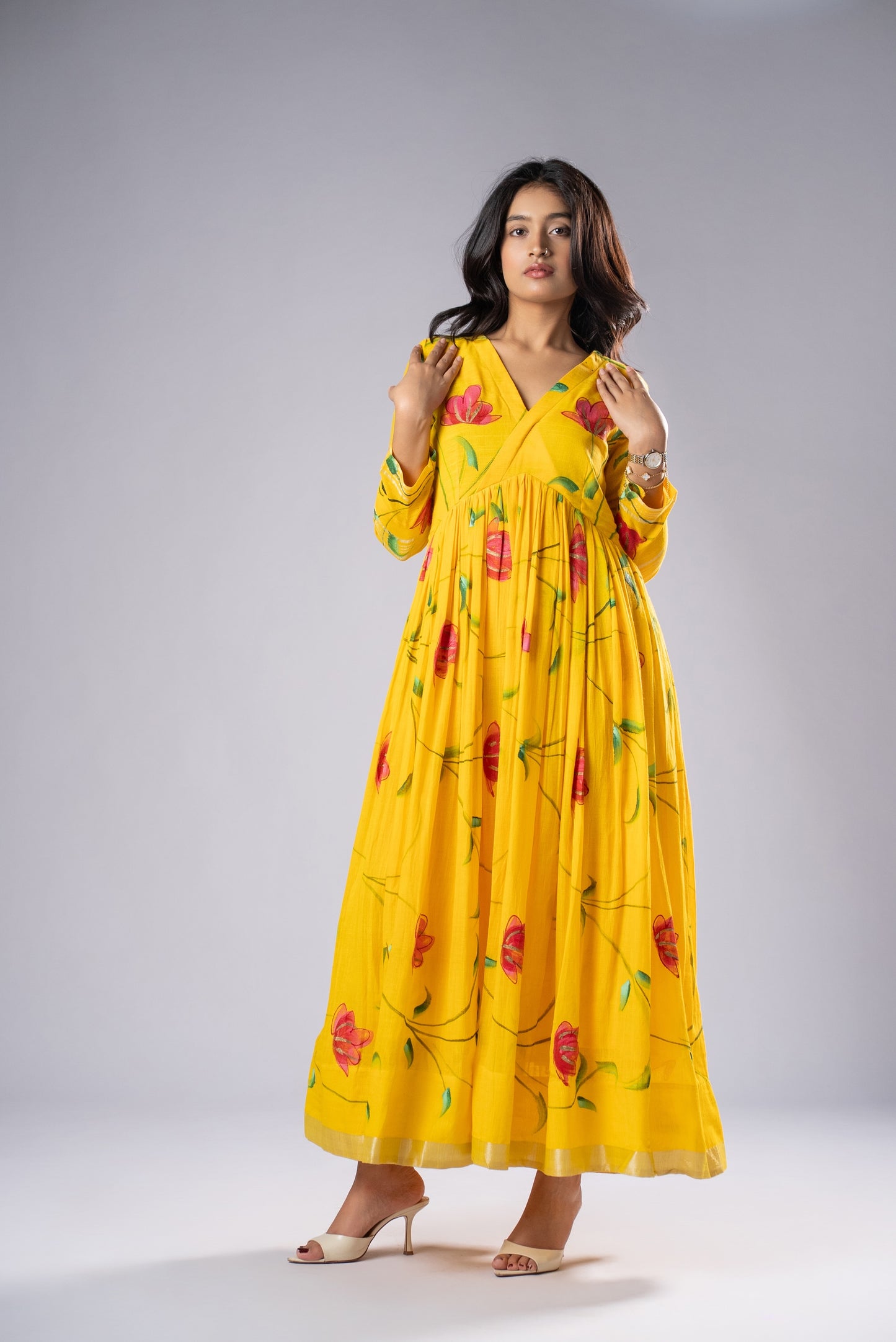 Mallika Peetambari Hand-Painted Dress
