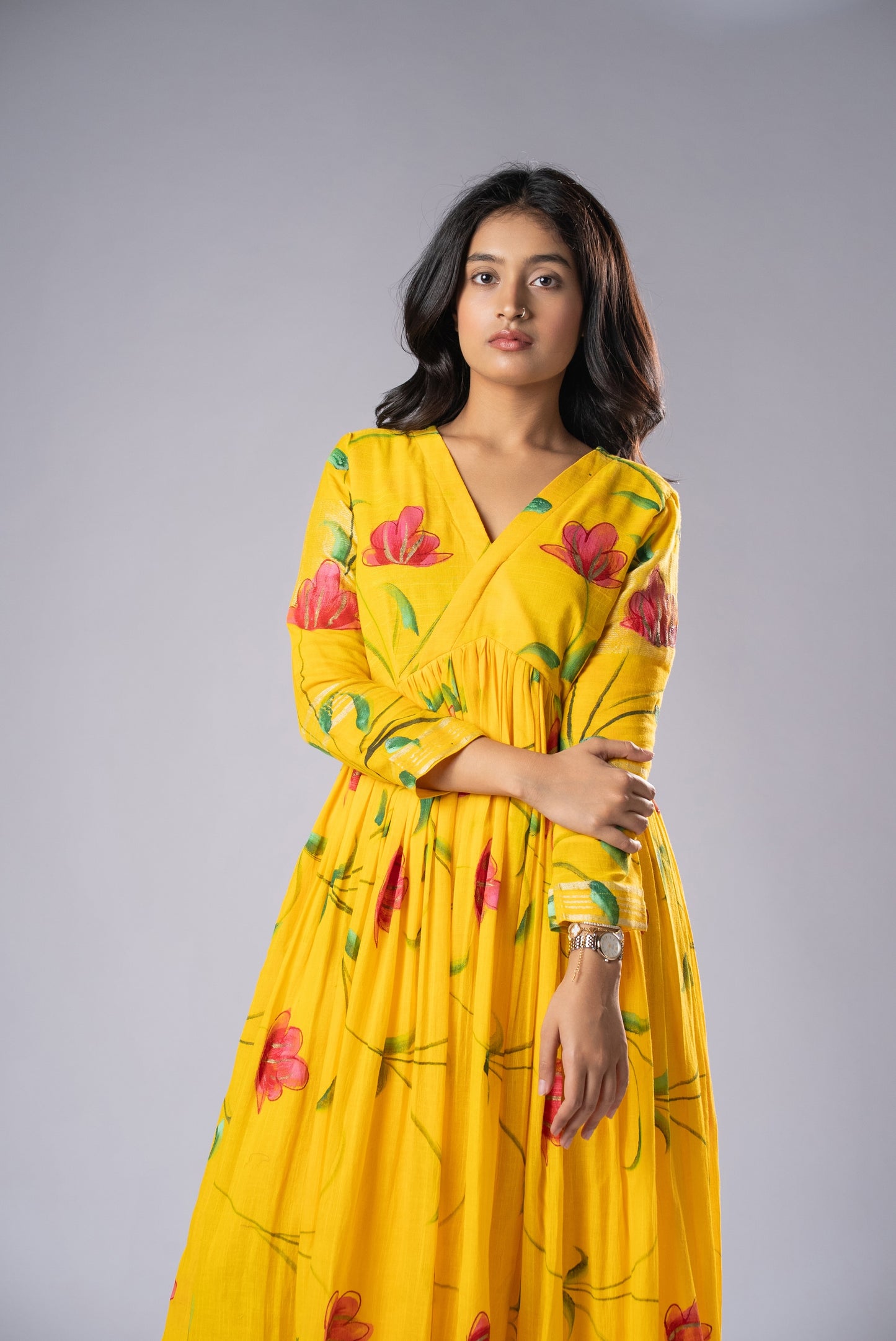 Mallika Peetambari Hand-Painted Dress