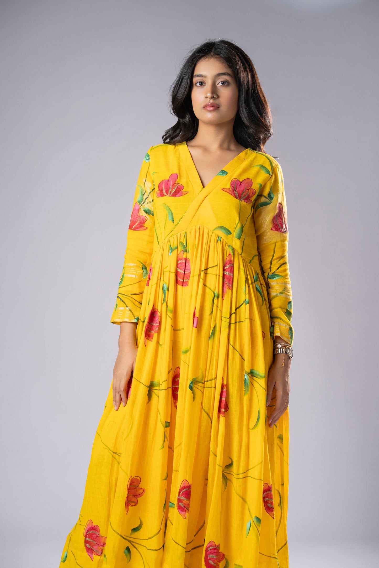 Mallika Peetambari Hand-Painted Dress